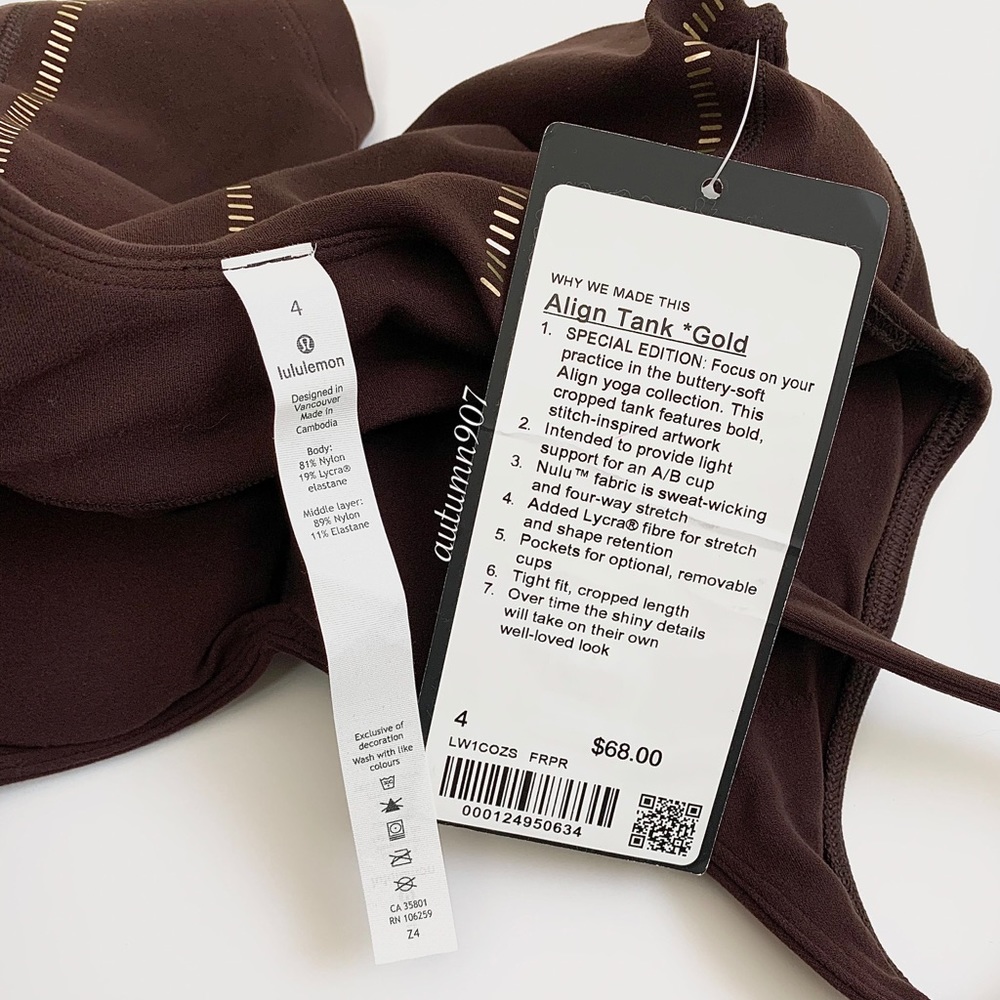 ❗️SOLD❗️NWT Lululemon Special Edition Align Tank - Picture 3 of 11